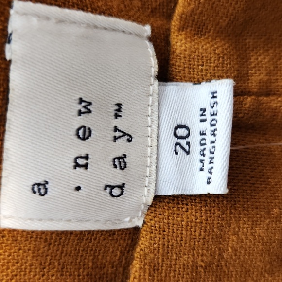 🍒A New Day Mustard Midi Dress Pit 25 - Picture 3 of 5